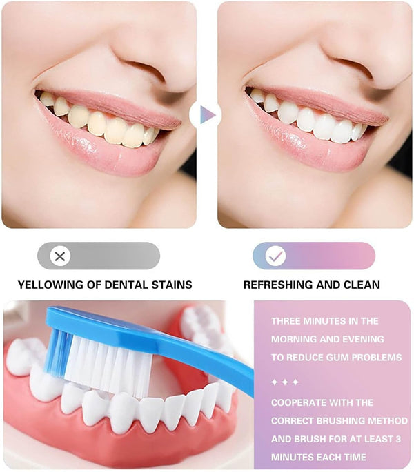 UTOGRU Whitening Toothpaste with Free Toothbrush – Teeth Brightening & Fresh Breath Formula - alternate view