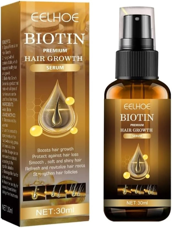 Biotin Hair Growth Serum by EELHOE - Anti-Hair Loss Treatment, Hair Thickening Serum, Strengthening & Revitalizing - 30ml – alternate view